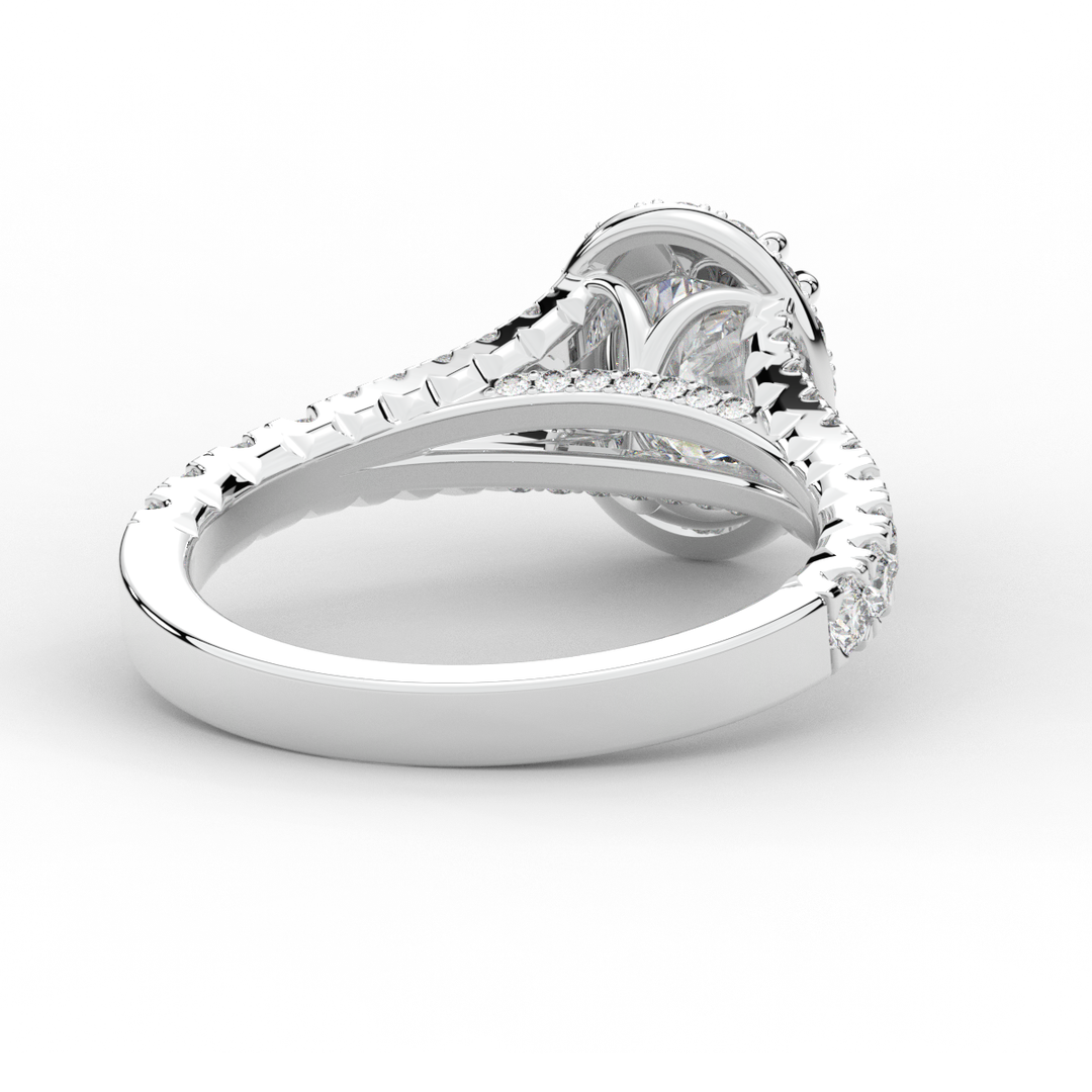 1.60CT.TW OVAL LAB DIAMOND ENGAGEMENT RING