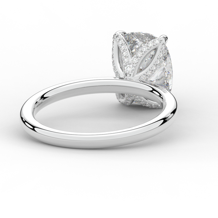 3.10CT.TW CUSHION LAB DIAMOND ENGAGEMENT RING