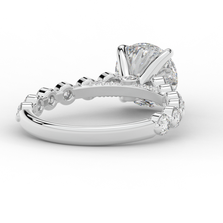 3.90CT.TW ROUND LAB DIAMOND ENGAGEMENT RING