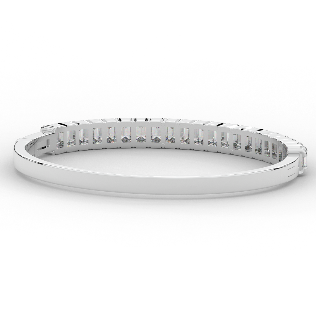 6.50CT.TW EMERALD CUT LAB DIAMOND BANGLE