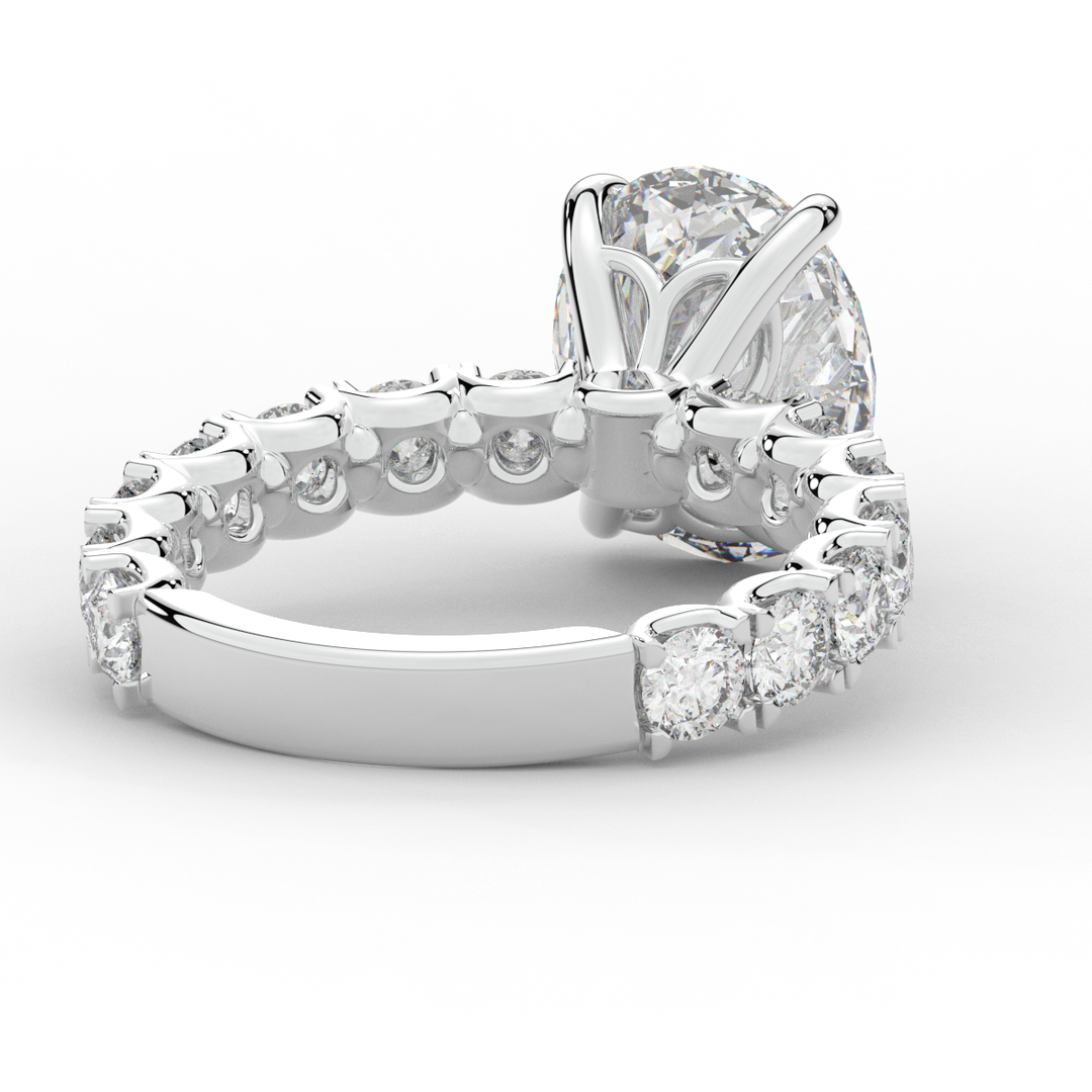 4.35CT.TW OVAL LAB DIAMOND ENGAGEMENT RING