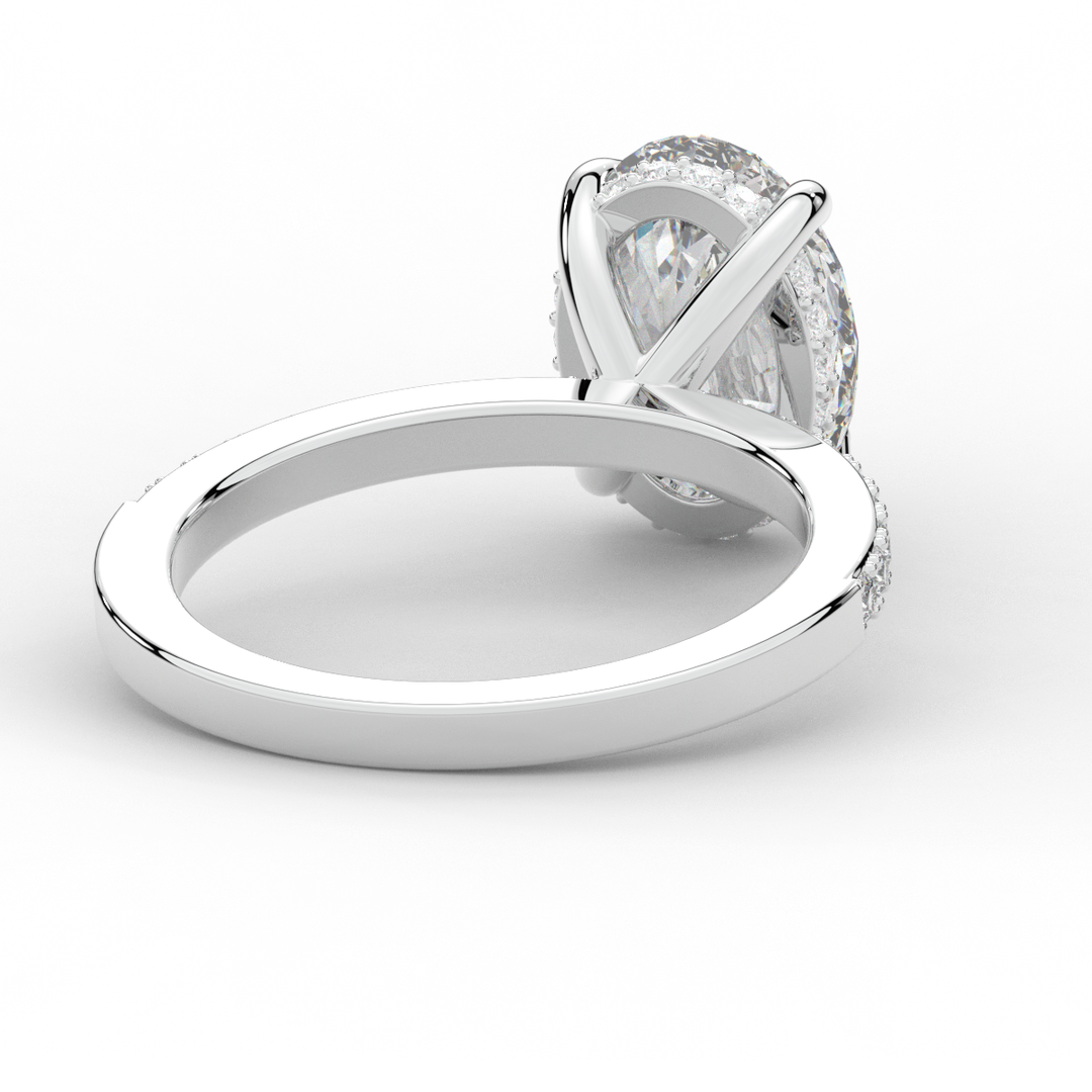 2.70CT.TW OVAL LAB DIAMOND SOLITAIRE ENGAGEMENT RING