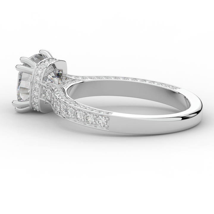 2.60CT.TW CUSHION LAB DIAMOND SOLITAIRE ENGAGEMENT RING