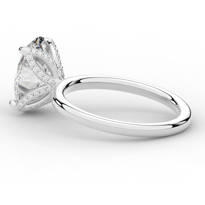 3.10CT.TW OVAL LAB DIAMOND ENGAGEMENT RING