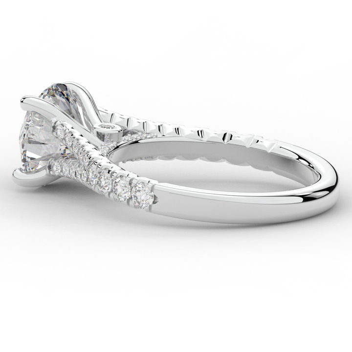 2.45CT.TW ROUND LAB DIAMOND ENGAGEMENT RING