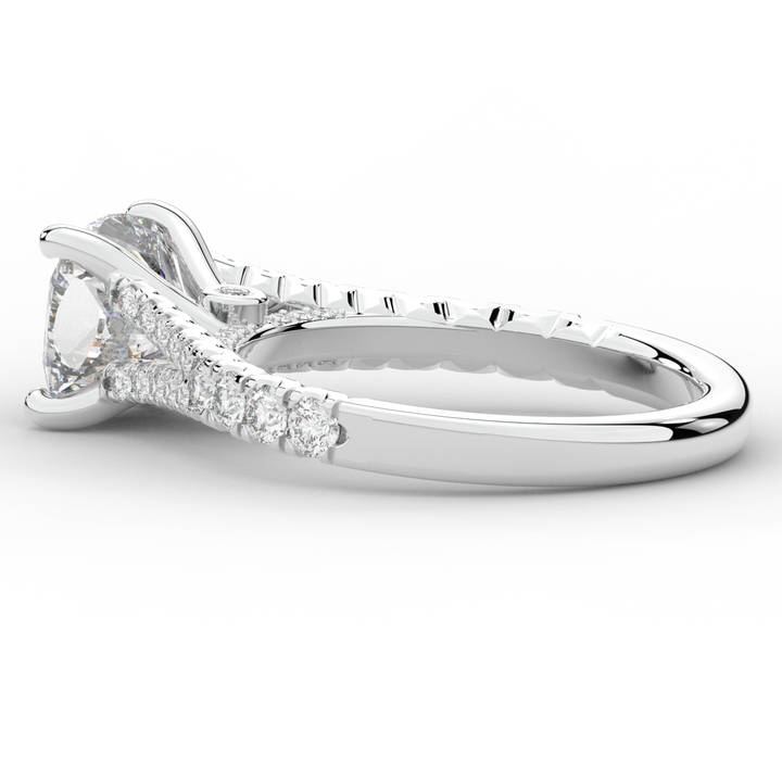 2.45CT.TW CUSHION LAB DIAMOND ENGAGEMENT RING