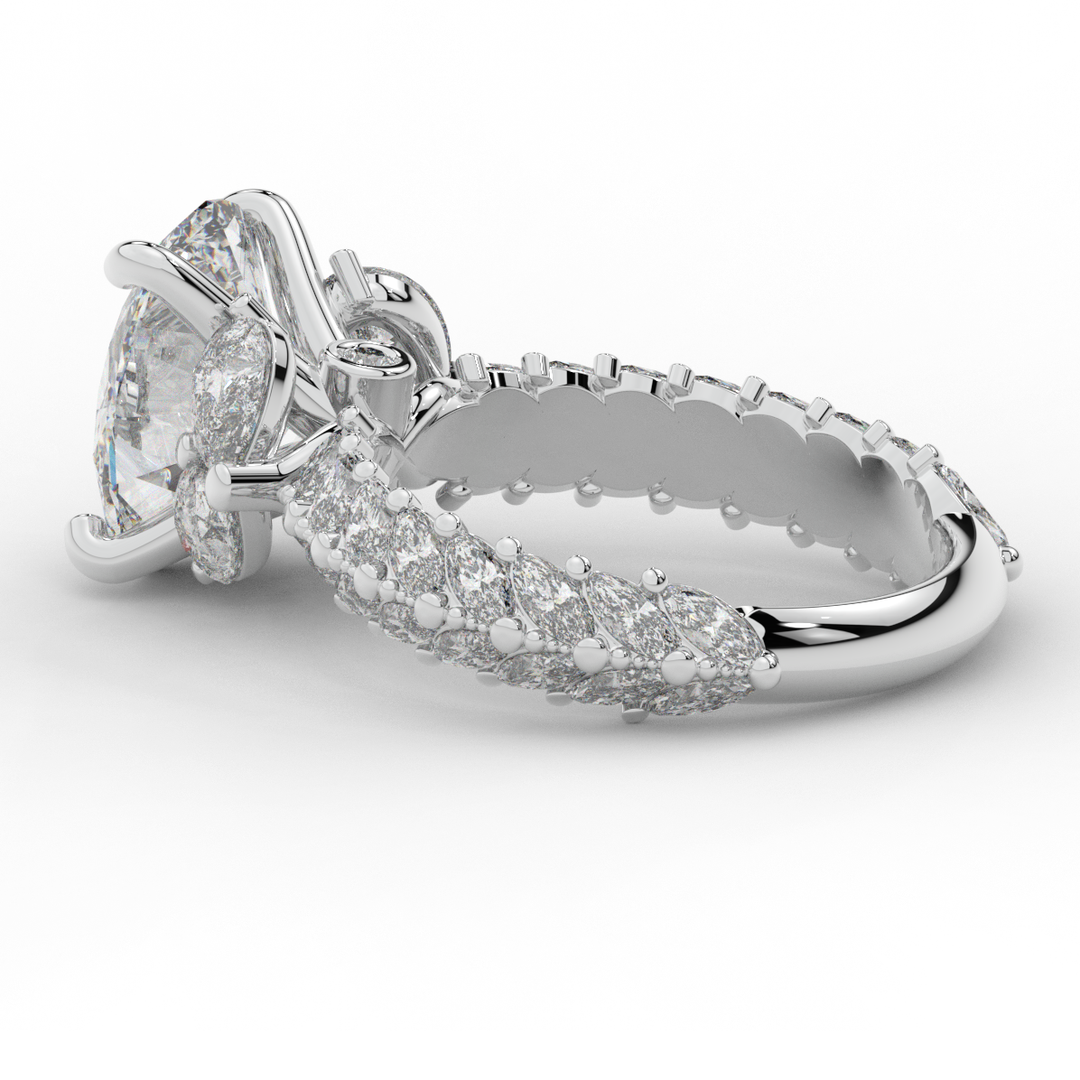 5.25CT.TW OVAL LAB DIAMOND HALO ENGAGEMENT RING