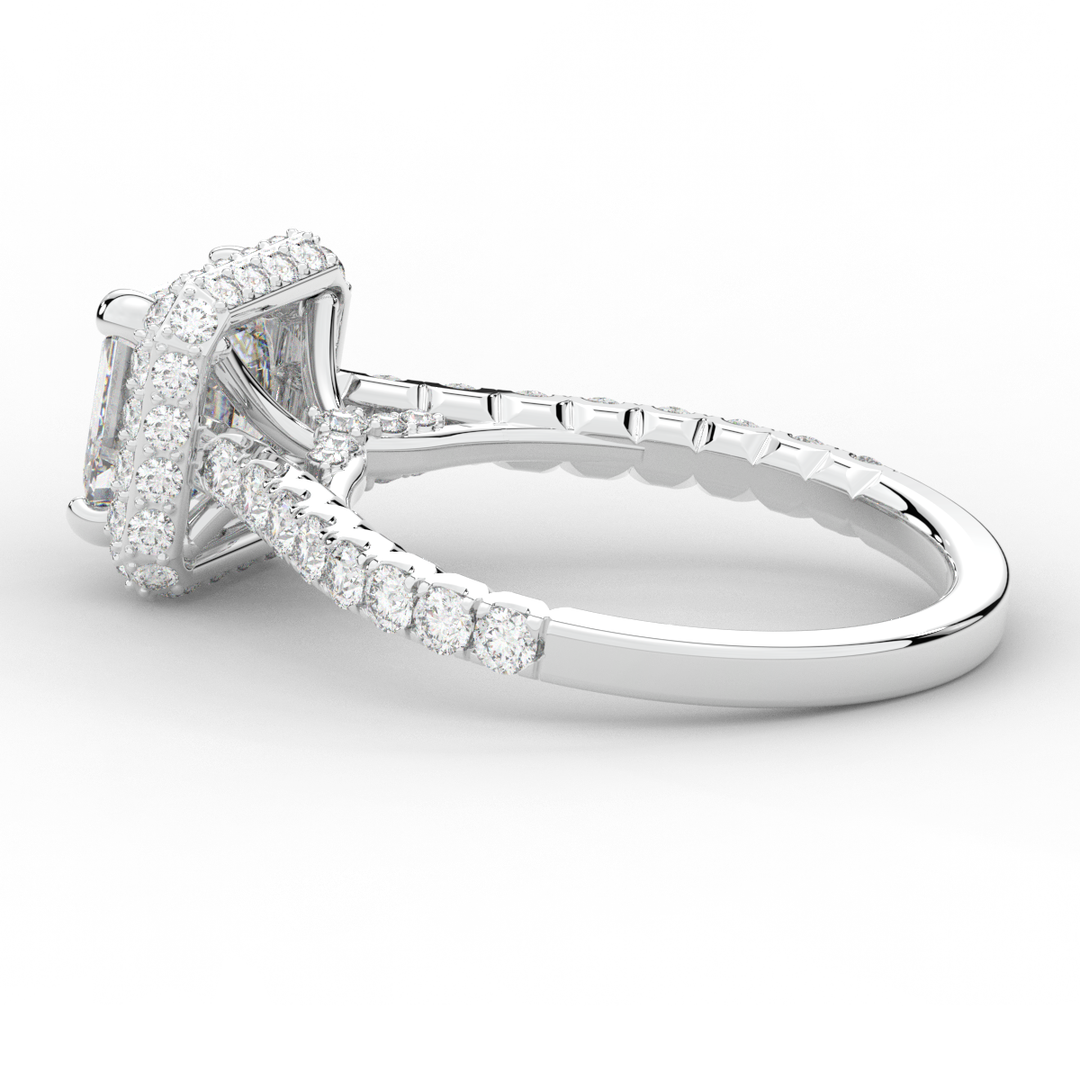 2.75CT.TW ASSCHER LAB DIAMOND HALO ENGAGEMENT RING