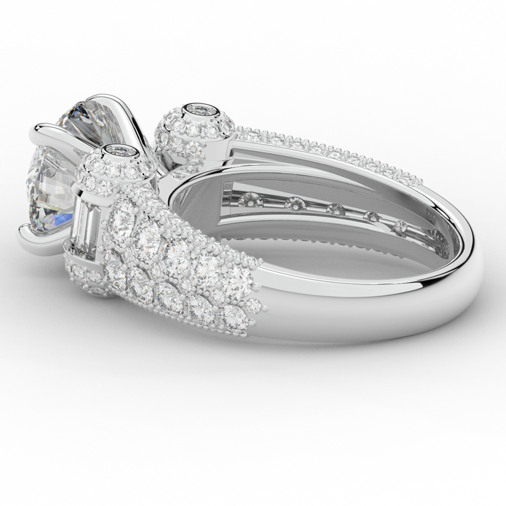 4.75CT.TW ROUND LAB DIAMOND ENGAGEMENT RING