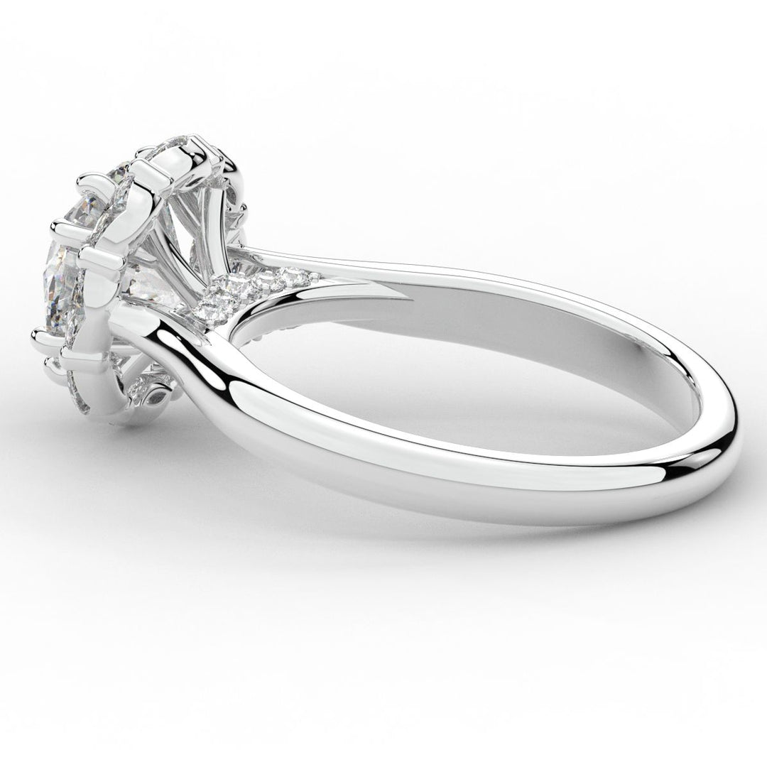 2.40CT.TW ROUND LAB DIAMOND HALO ENGAGEMENT RING