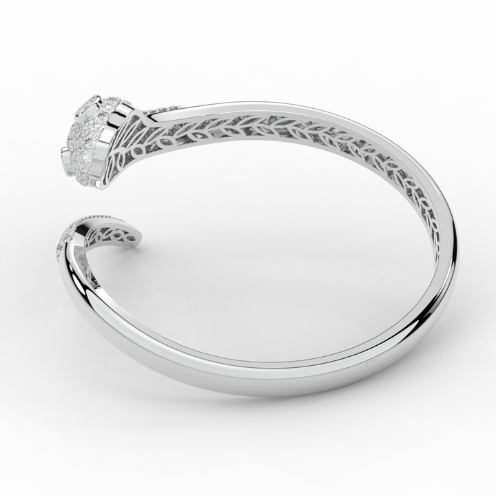 3.75CT.TW ROUND AND PEAR LAB DIAMOND SNAKE BANGLE