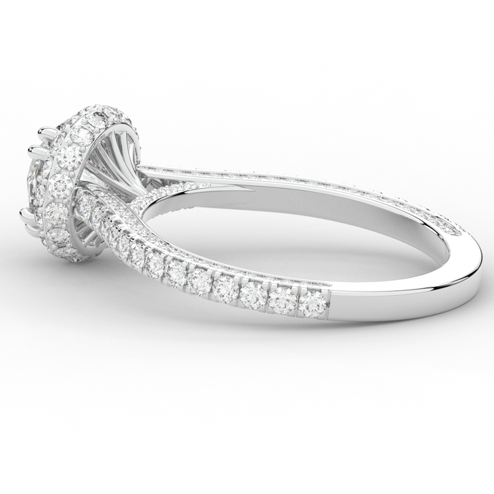 1.90CT.TW ROUND LAB DIAMOND HALO ENGAGEMENT RING