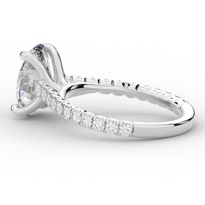 2.40CT.TW OVAL LAB DIAMOND ENGAGEMENT RING