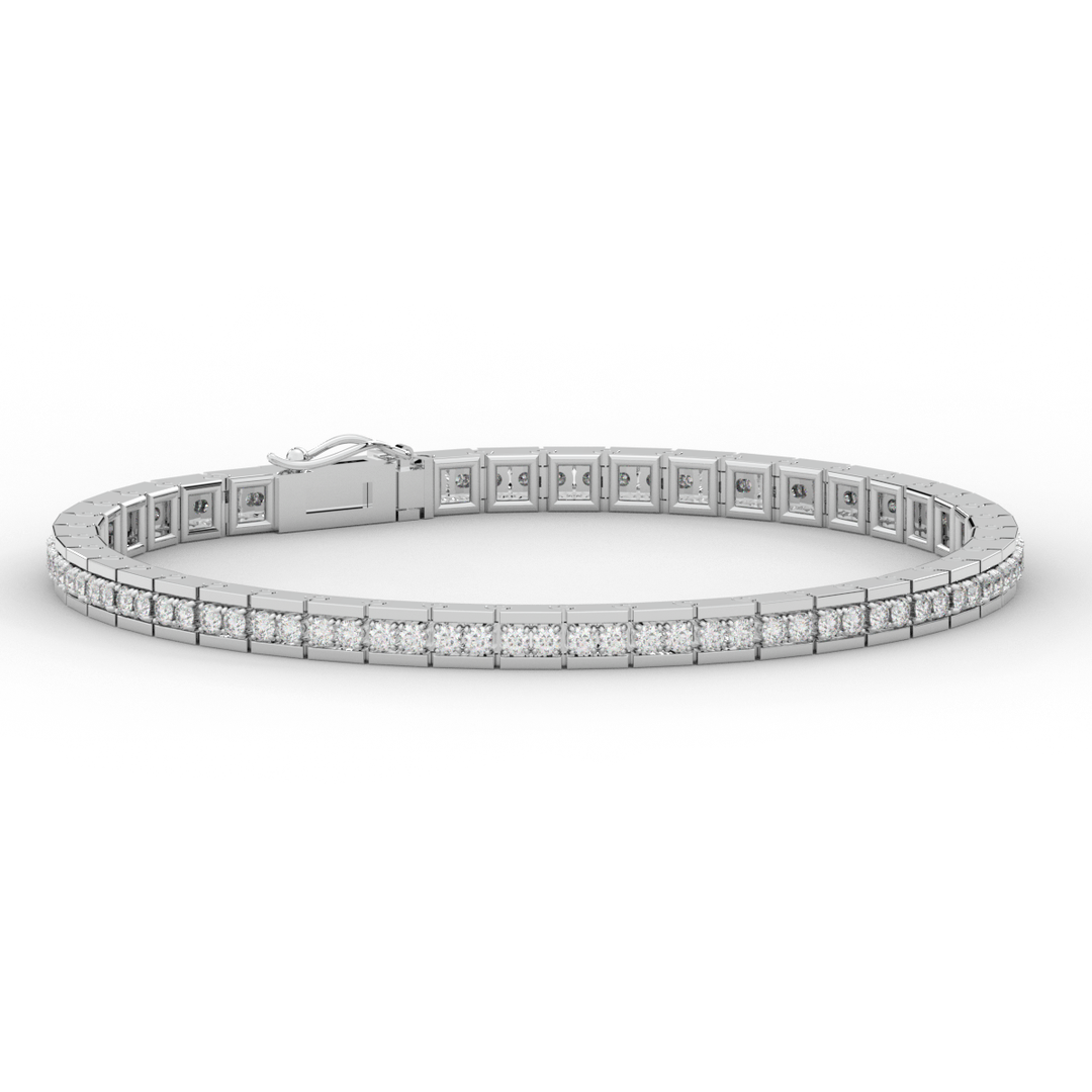 1.90CT.TW ROUND LAB DIAMOND TENNIS BRACELET - Nazarelle