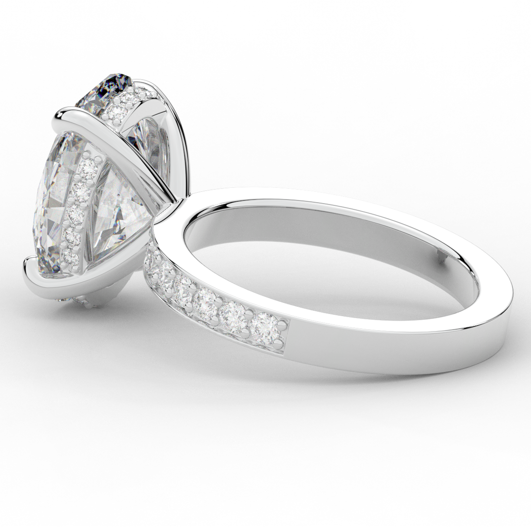 4.30CT.TW OVAL LAB DIAMOND BAND ENGAGEMENT RING