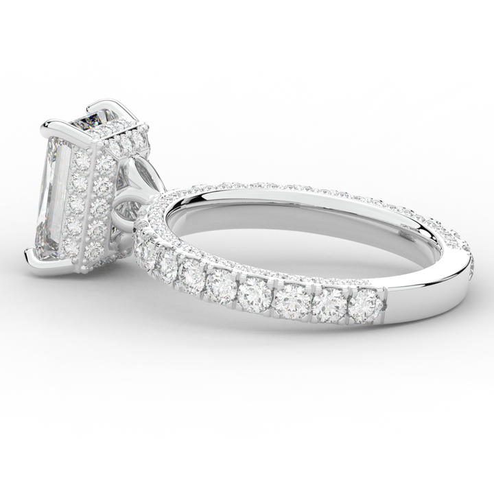 3.00CT.TW RADIANT LAB DIAMOND ENGAGEMENT RING