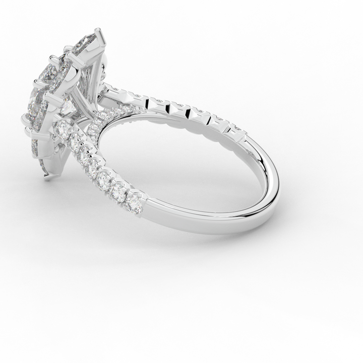 2.75CT.TW OVAL LAB DIAMOND HALO ENGAGEMENT RING