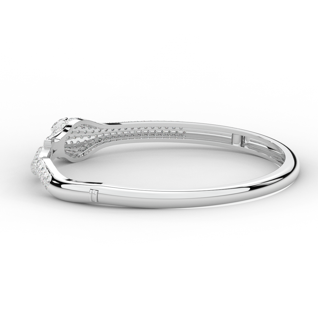 2.00CT.TW ROUND AND PEAR LAB DIAMOND SNAKE BANGLE