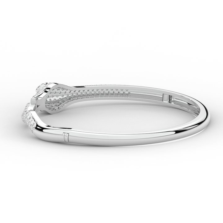 2.00CT.TW ROUND AND PEAR LAB DIAMOND SNAKE BANGLE