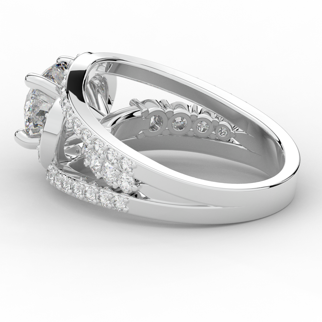 3.30CT.TW ROUND LAB DIAMOND ENGAGEMENT RING