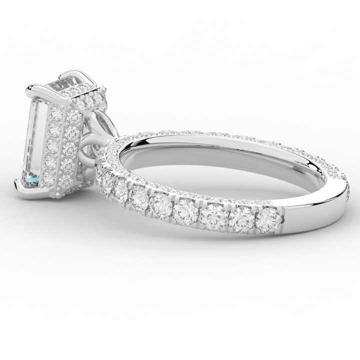 3.00CT.TW EMERALD CUT LAB DIAMOND ENGAGEMENT RING