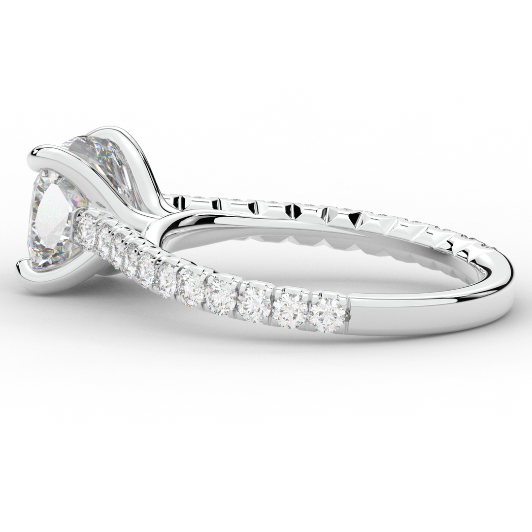 2.40CT.TW CUSHION LAB DIAMOND ENGAGEMENT RING