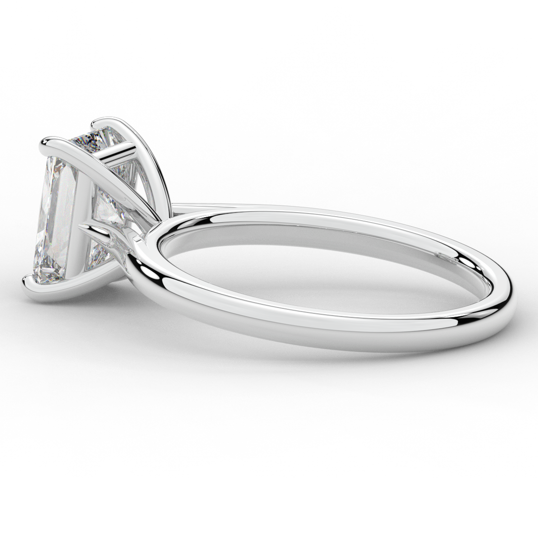 2.00CT RADIANT LAB DIAMOND SOLITAIRE ENGAGEMENT RING