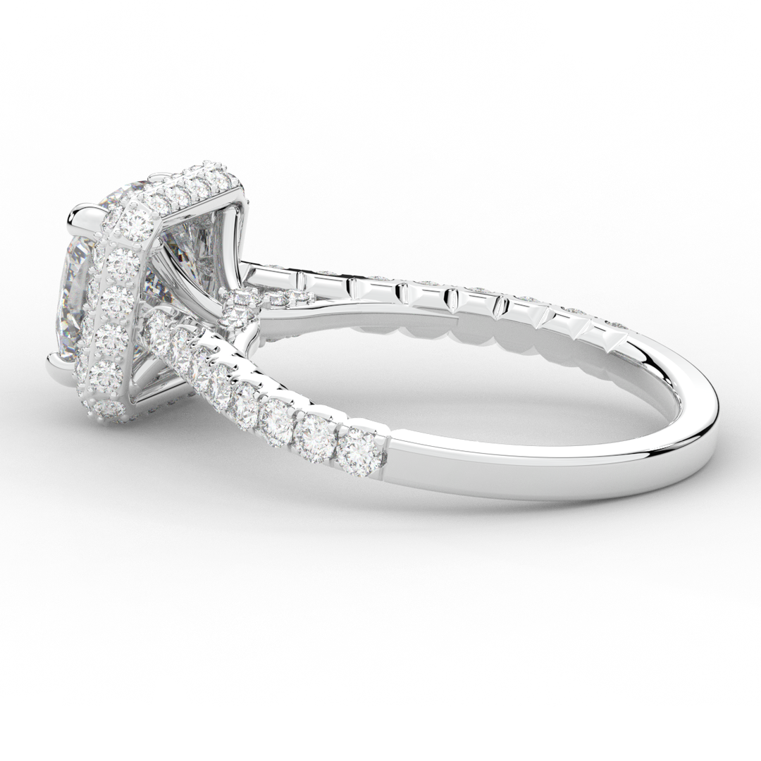 2.75CT.TW CUSHION LAB DIAMOND HALO ENGAGEMENT RING