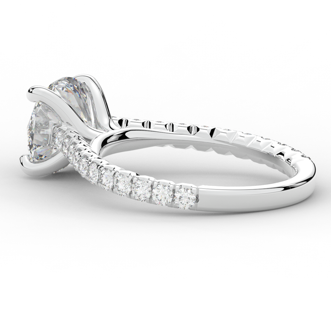 2.40CT.TW ROUND LAB DIAMOND ENGAGEMENT RING