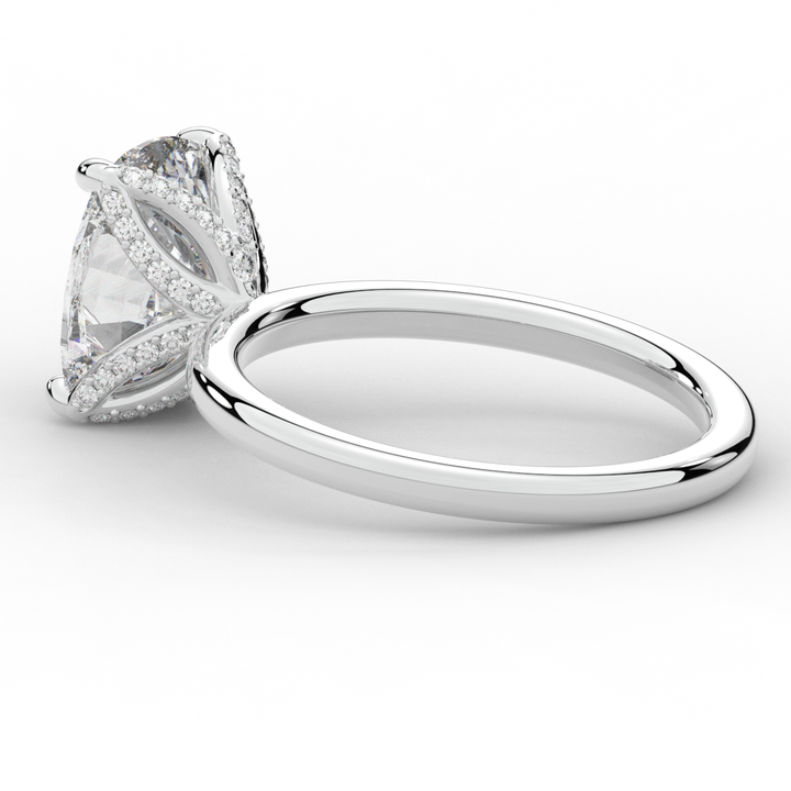 3.10CT.TW CUSHION LAB DIAMOND ENGAGEMENT RING