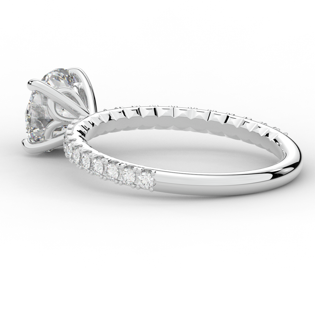 1.75CT.TW ROUND LAB DIAMOND SOLITAIRE ENGAGEMENT RING