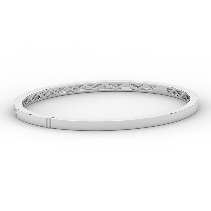 0.90CT.TW ROUND LAB DIAMOND BANGLE