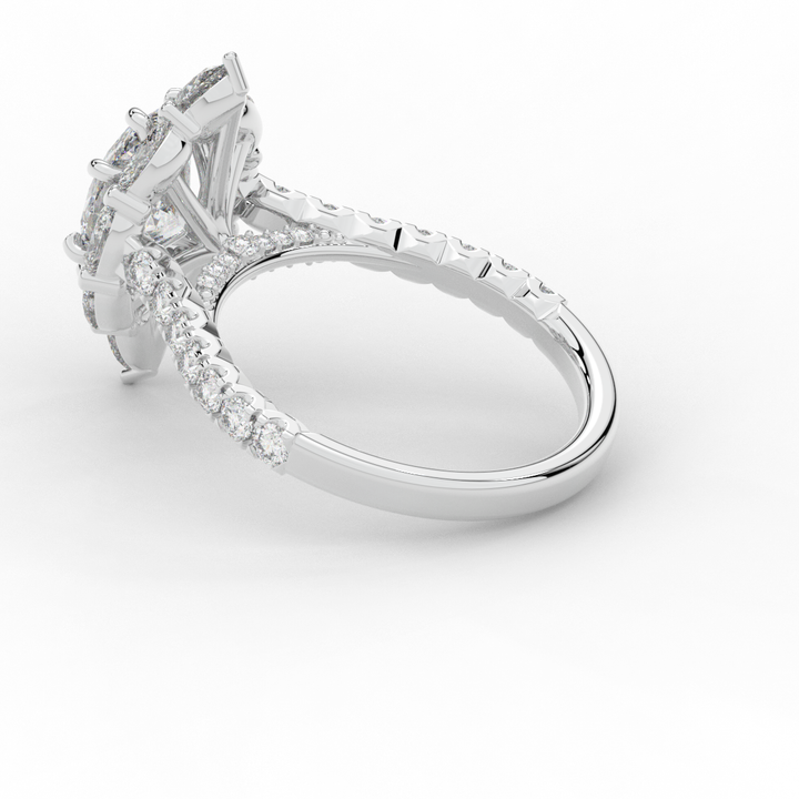 2.75CT.TW OVAL LAB DIAMOND HALO ENGAGEMENT RING