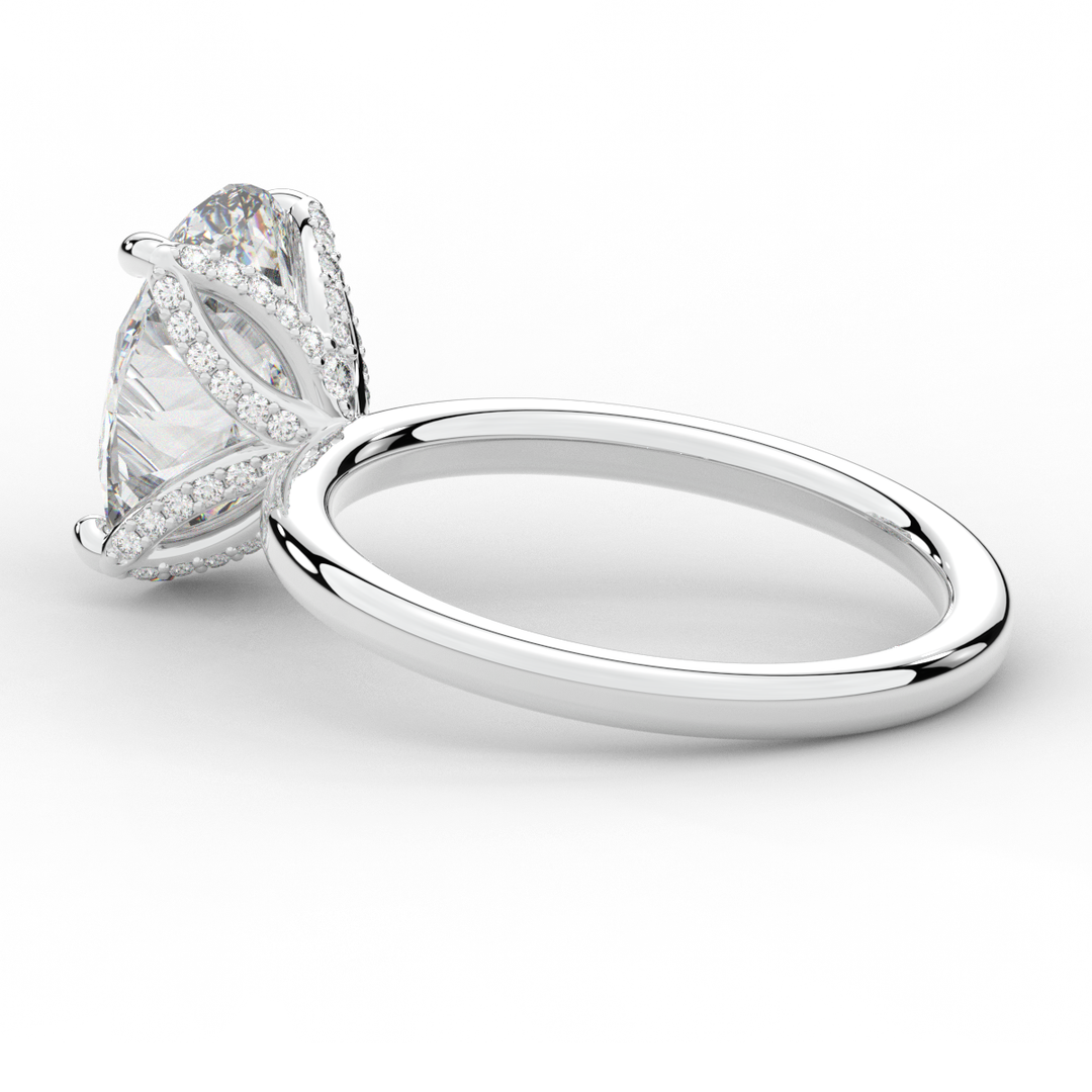 3.10CT.TW OVAL LAB DIAMOND ENGAGEMENT RING