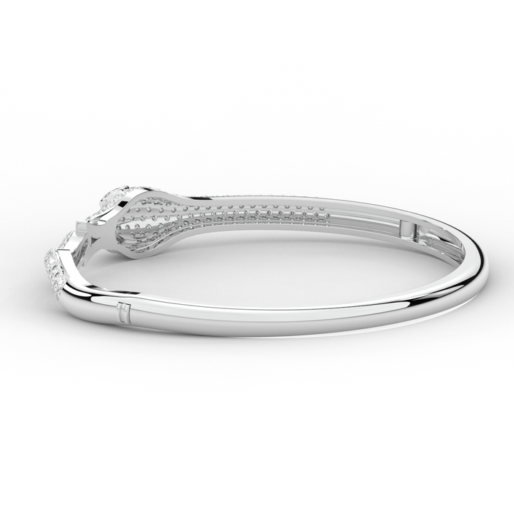 2.00CT.TW ROUND AND PEAR LAB DIAMOND SNAKE BANGLE