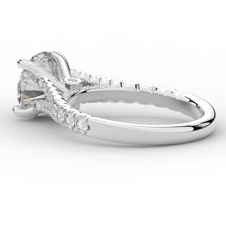 2.45CT.TW ROUND LAB DIAMOND ENGAGEMENT RING