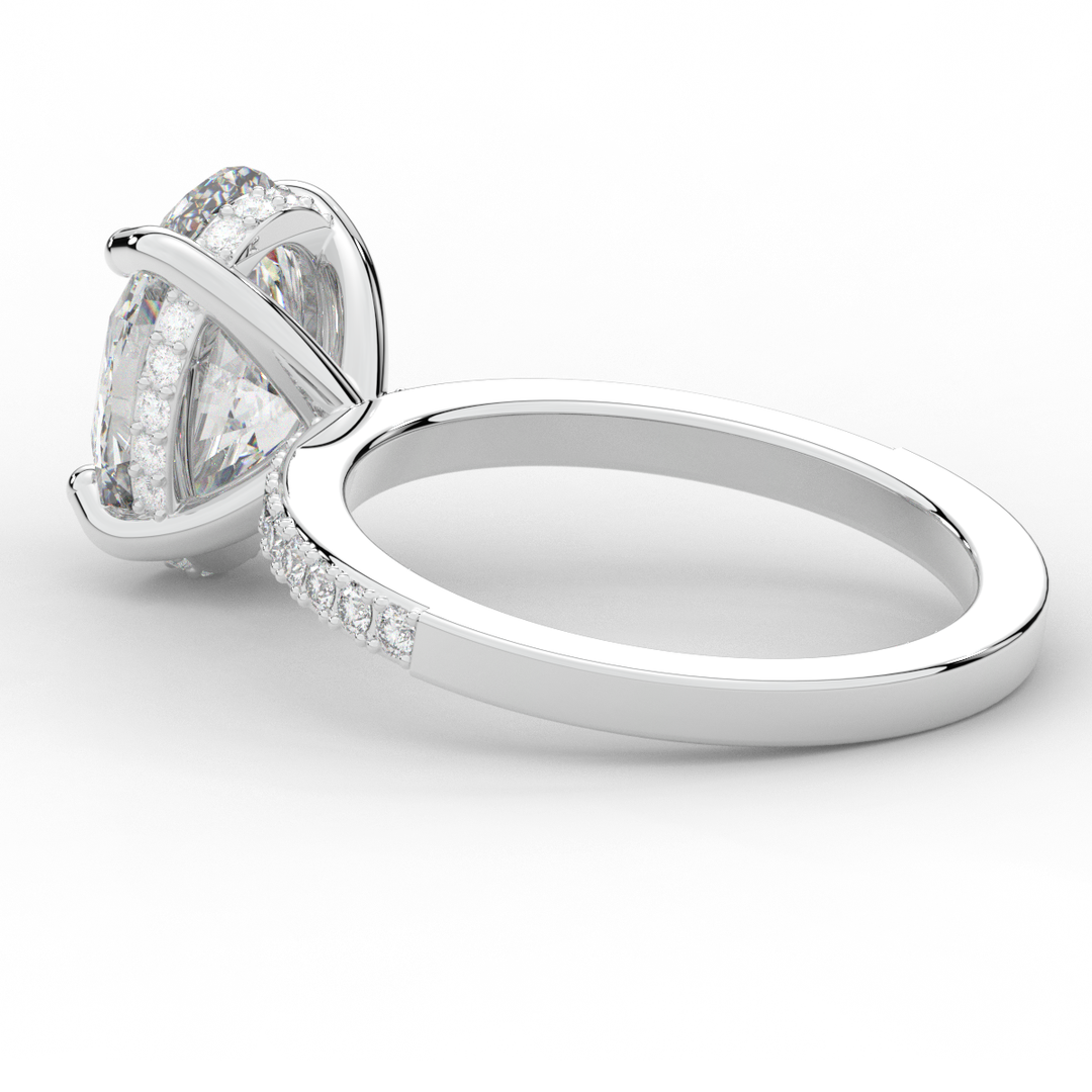 2.70CT.TW OVAL LAB DIAMOND SOLITAIRE ENGAGEMENT RING