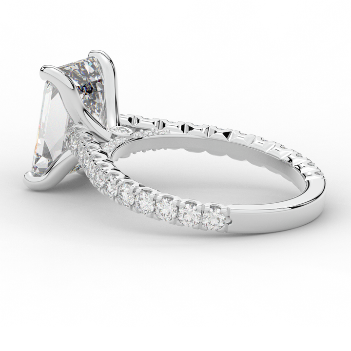 4.25CT.TW EMERALD CUT LAB DIAMOND SOLITAIRE ENGAGEMENT RING