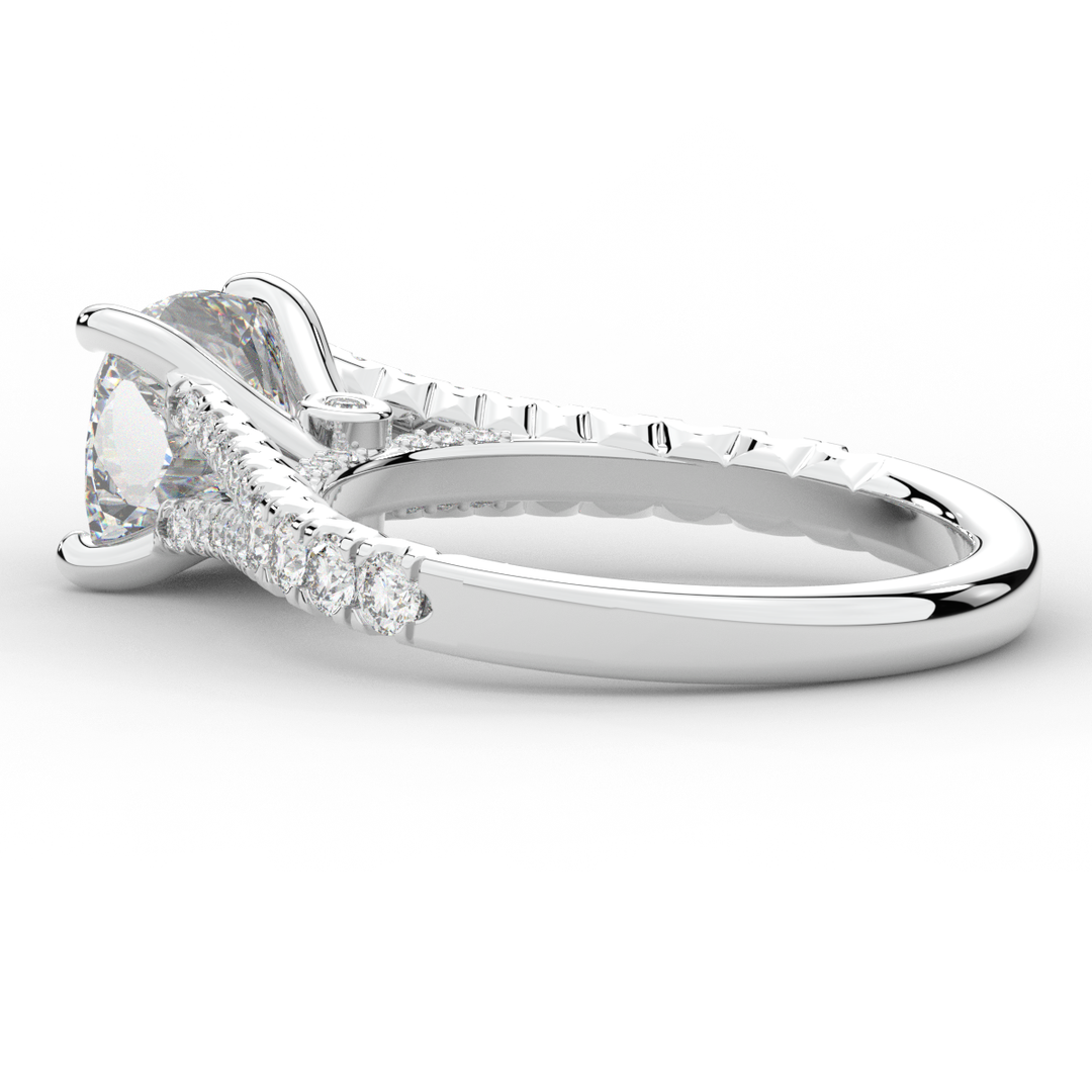 2.45CT.TW CUSHION LAB DIAMOND ENGAGEMENT RING