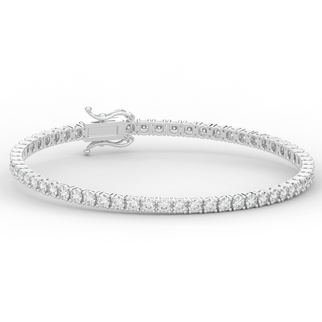 5.00CT.TW ROUND LAB DIAMOND TENNIS BRACELET