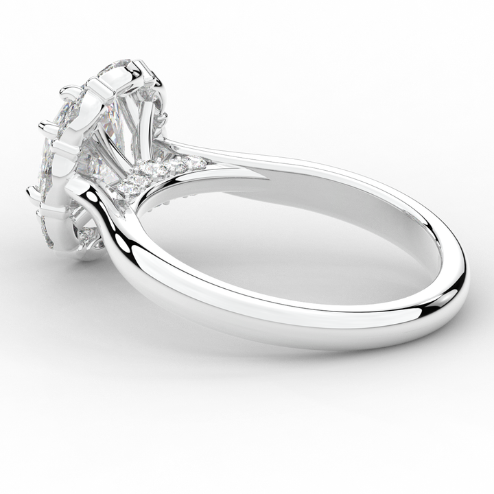 1.90CT.TW OVAL LAB DIAMOND HALO ENGAGEMENT RING