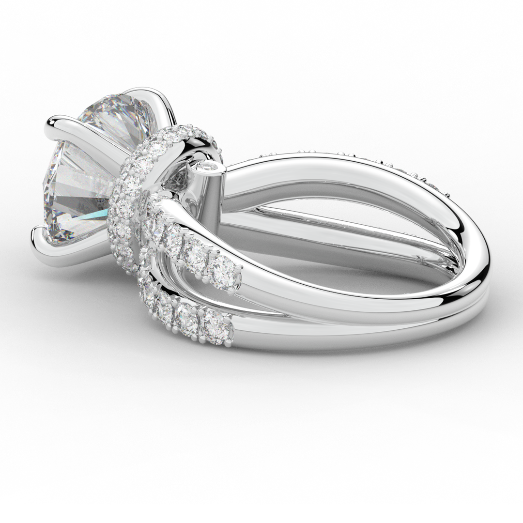 6.25CT.TW ROUND LAB DIAMOND ENGAGEMENT RING