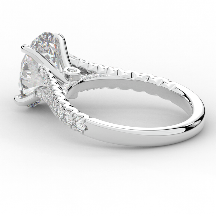 3.45CT.TW OVAL LAB DIAMOND ENGAGEMENT RING