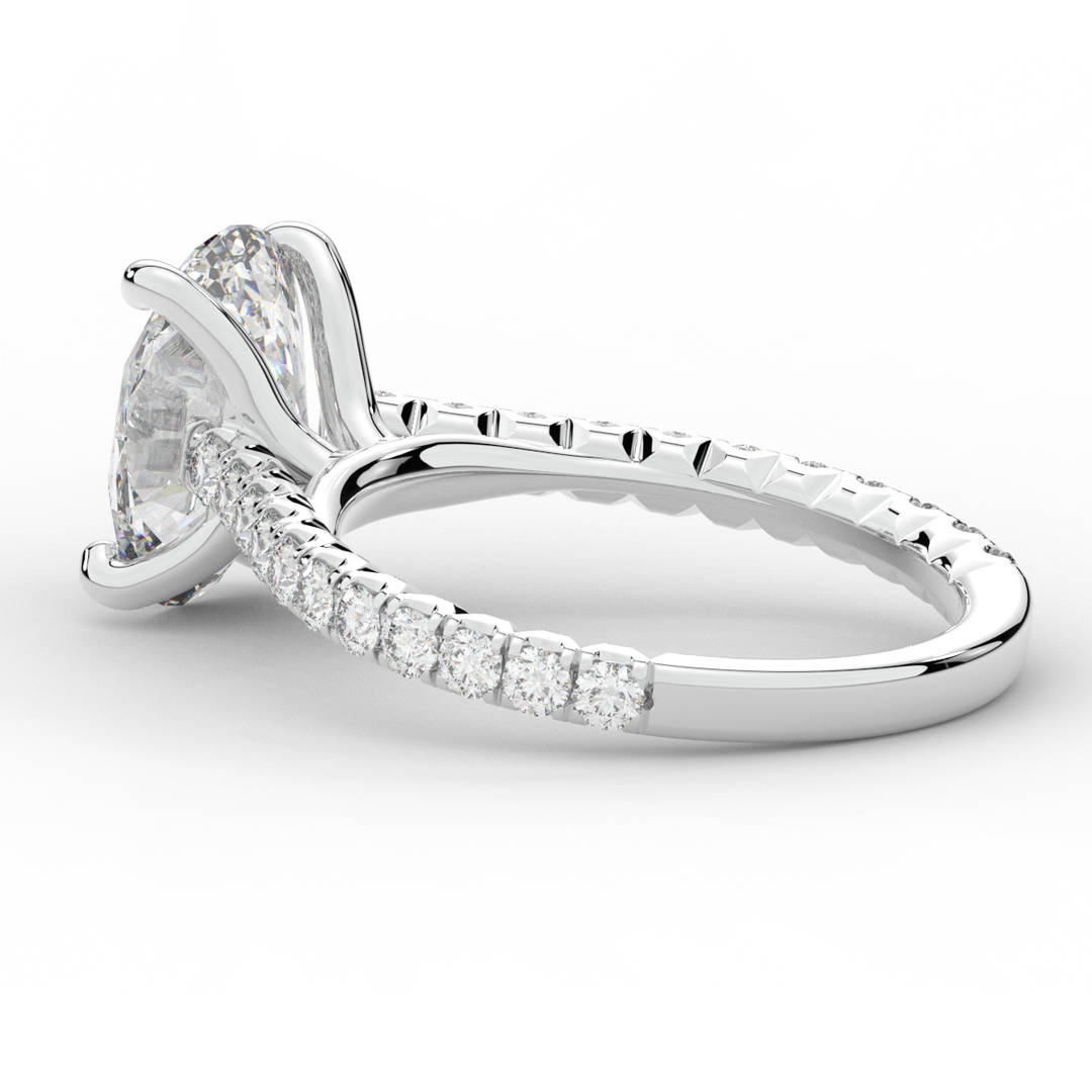 2.40CT.TW OVAL LAB DIAMOND ENGAGEMENT RING