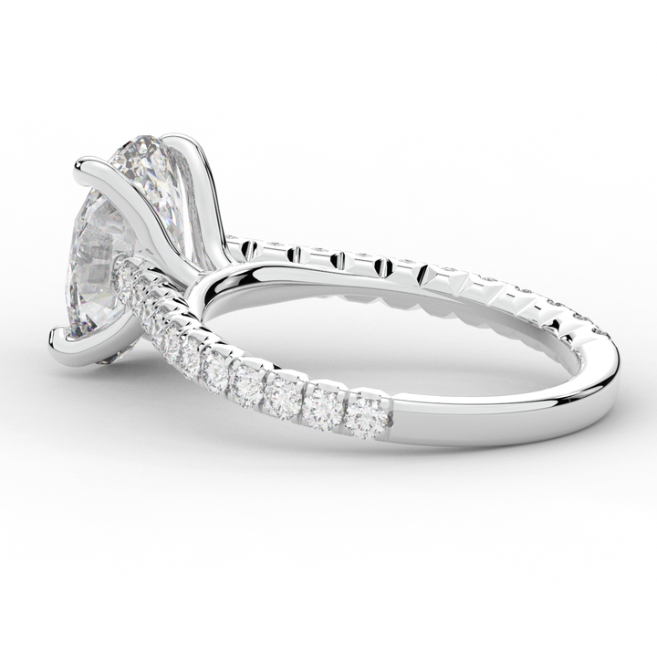 2.40CT.TW OVAL LAB DIAMOND ENGAGEMENT RING