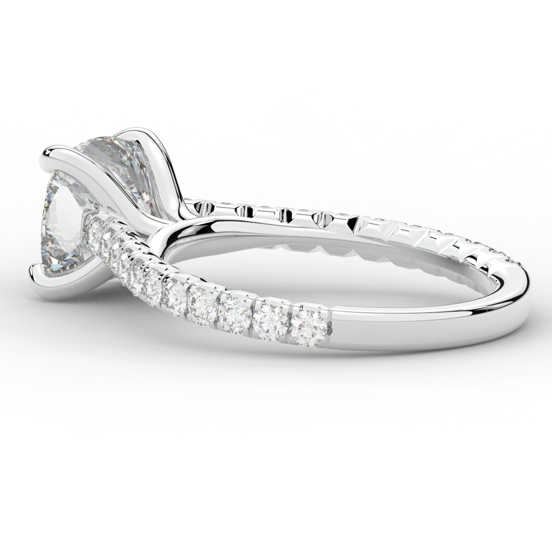 2.40CT.TW CUSHION LAB DIAMOND ENGAGEMENT RING