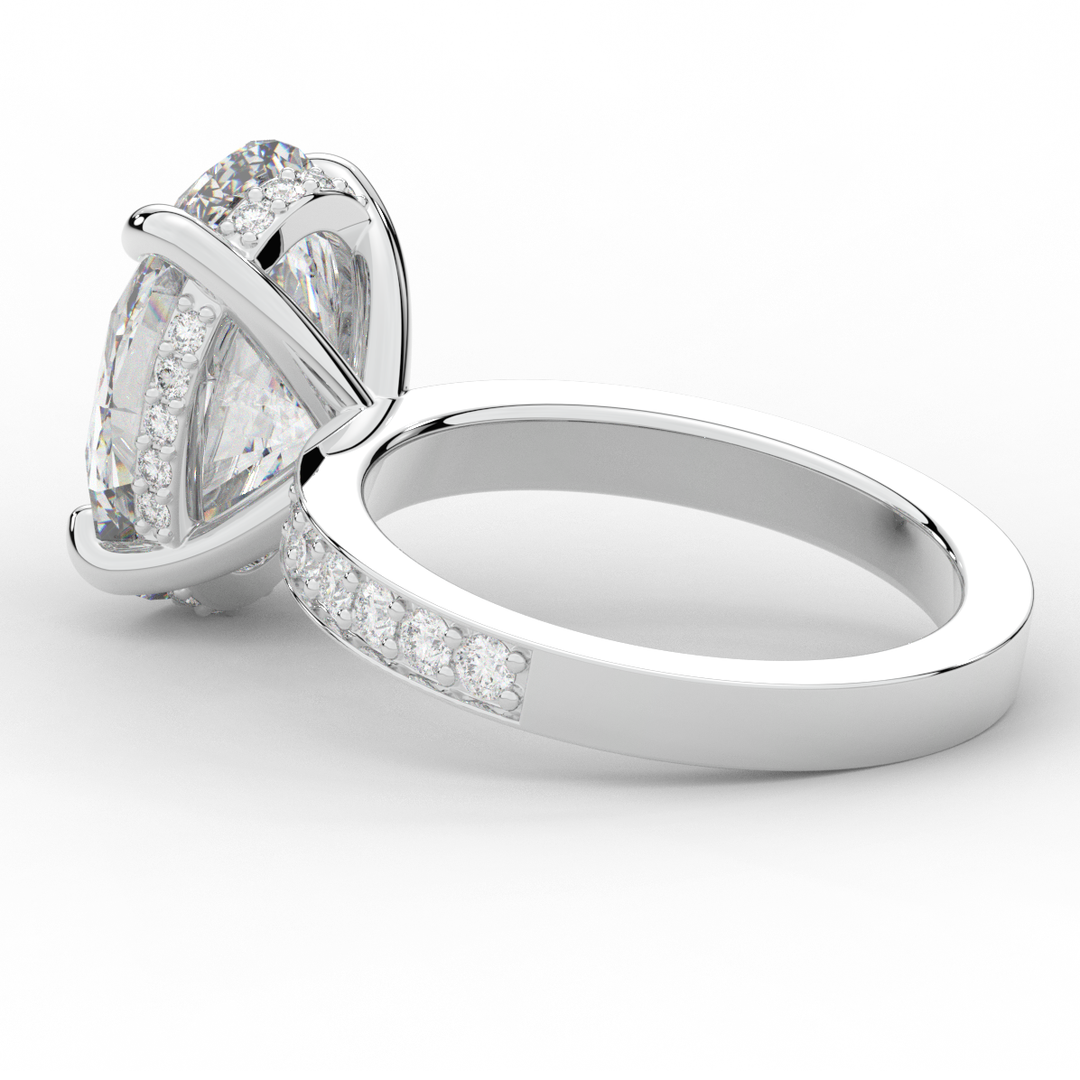 4.30CT.TW OVAL LAB DIAMOND BAND ENGAGEMENT RING