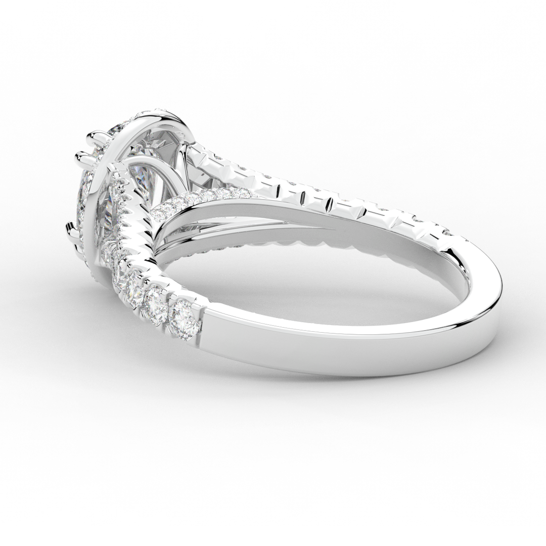 1.60CT.TW OVAL LAB DIAMOND ENGAGEMENT RING