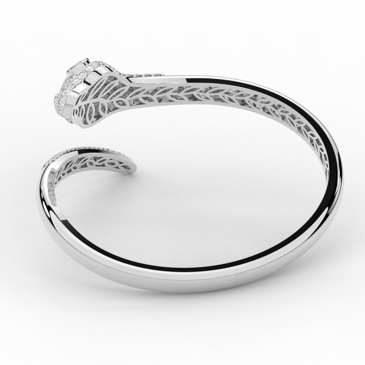 3.75CT.TW ROUND AND PEAR LAB DIAMOND SNAKE BANGLE