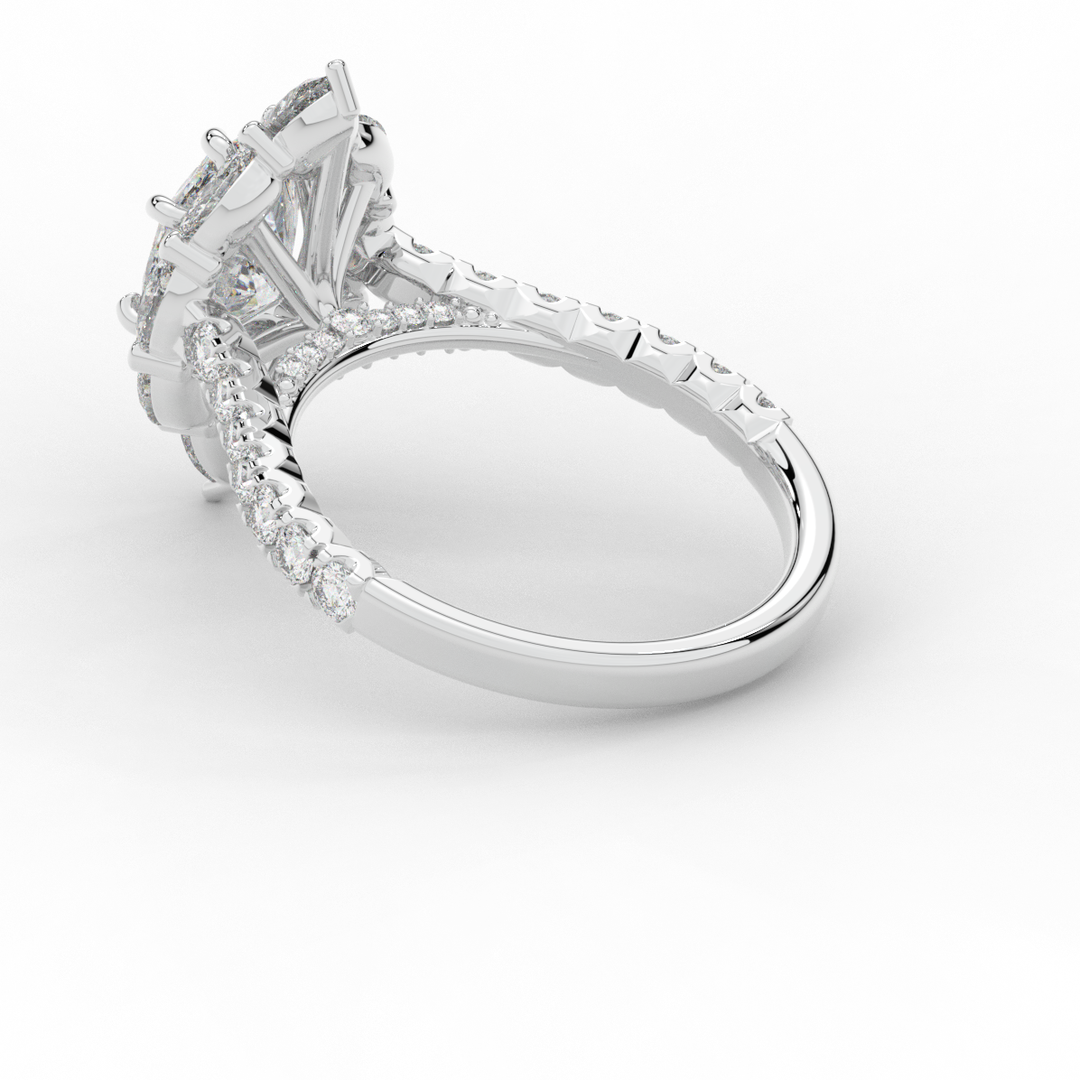 2.75CT.TW OVAL LAB DIAMOND HALO ENGAGEMENT RING